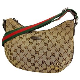 Borsa a tracolla Gucci GG Canvas Sherry Line Marrone