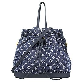 Borsa Tote Louis Vuitton Monogram Denim Noeful MM Blu