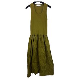 Robe midi en maille côtelée Proenza Schouler White Label Vert