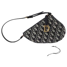 Bolsa Dior Saddle Rodeo Azul de Couro Azul