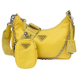 Prada Borsa a tracolla e crossbody Reedition Multi Hobo Giallo