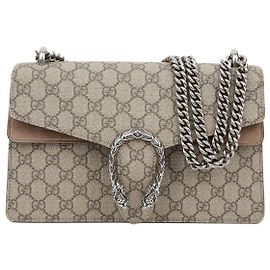 Gucci Bolsa de Ombro Dionysus Small com Corrente Marrom