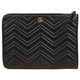 Gucci Bolsa de Mão Gg Marmont Preto