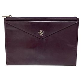 Givenchy Leder-Kuvert-Clutch Lila