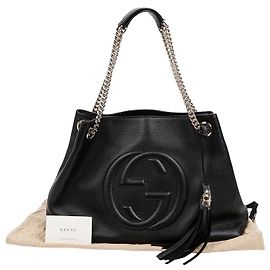 Gucci Borsa a tracolla GG Soho Tassel Chain Nera Nero