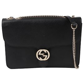 Gucci Borsa a tracolla media Interlocking Nero