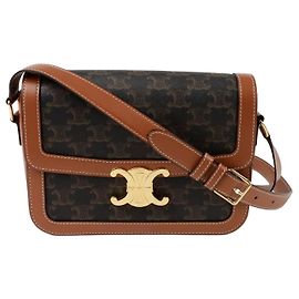 Céline Borsa a tracolla Classic Triopé Medium Marrone