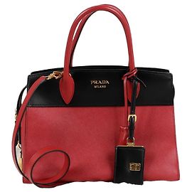 Prada Borsa a spalla tote Esplanade Rosso