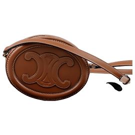 Céline Borsa a tracolla Triope Oval Pulse Marrone
