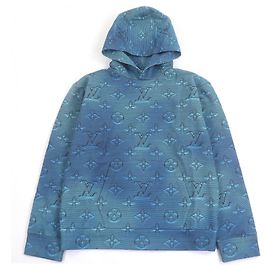 Louis Vuitton 3D Monogram Hoodie Blau Hellblau