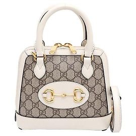 Gucci Mini Bolsa Tote com Alça de Mão e Bolsa Tiracolo Horsebit Marrom