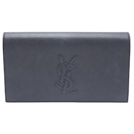 Saint Laurent Clutch com aba Monogram Azul