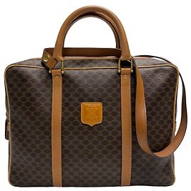 Céline Macadam Briefcase Unisex Document Bag (Top Grade, Rare Item) Brown