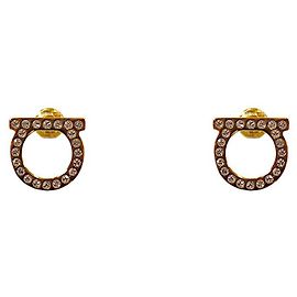 Salvatore Ferragamo Orecchini Cubic Gancini D'oro