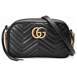 Gucci Borsa a tracolla Marmont Matelassé Black Nero