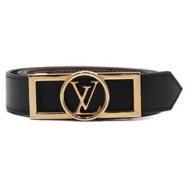Louis Vuitton Cinturón reversible para mujer Monogram Dauphine Negro