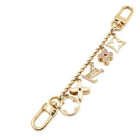 Louis Vuitton Chaveiro e Pingente de Bolsa Fleur de Monogram Chain Dourado
