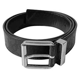 Dior Cinto de couro Galaxy com jacquard Oblique clássico para homem Preto Preto