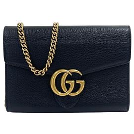 Gucci Borsa a tracolla con catena GG Marmont Nero