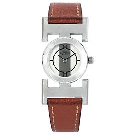 Hermès Women's Quartz Watch Silver Leather Silvery