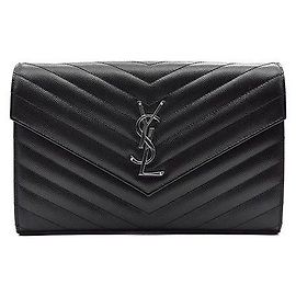 Saint Laurent Borsa a tracolla Monogram Cassandra Chain Nero