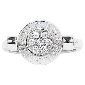Bulgari Flip Ring Black Onyx Diamond Pave White