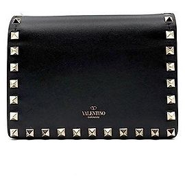 Valentino Bolsa Tiracolo Rockstud Mini Chain Preto