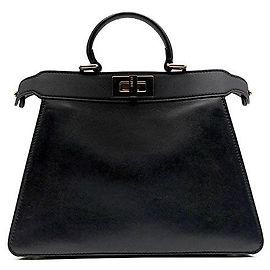 Fendi I SEE U Peekaboo Small Sac à main noir en cuir Noir
