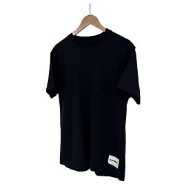 Jil Sander Bio-Baumwoll-T-Shirt mit Logo-Patch für Herren - Schwarz Schwarz