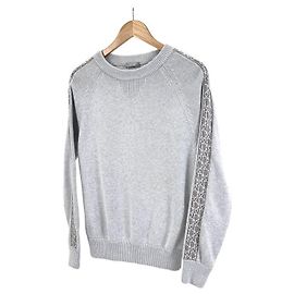 Dior Jacquard-Strickpullover für Herren mit schräger Borte, hellgrau Braun
