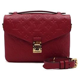 Louis Vuitton Bolsa de ombro e crossbody Pochette Metis Monogram Empreinte Vermelho
