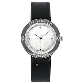 Hermès Montre Quartz Cuir Argent Argenté