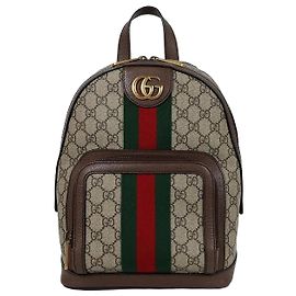 Gucci Ophidia GG Supreme Small Backpack Brown Brown