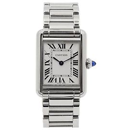 Cartier Relógio de Quartzo em Aço para Mulher, Pequeno Prata