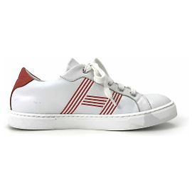 Hermès Baskets Advantage Avantgarde White Orange Blanc
