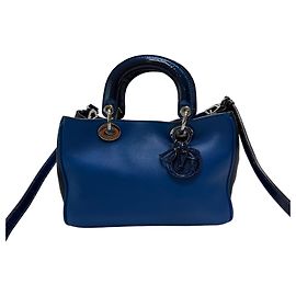Sac cabas Diorissimo en cuir Small Bleu