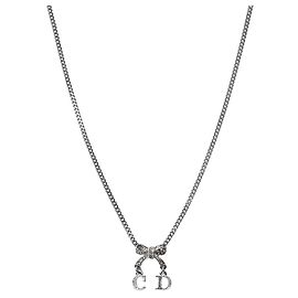 Dior Cubic Ribbon CD Silber Halskette Silber