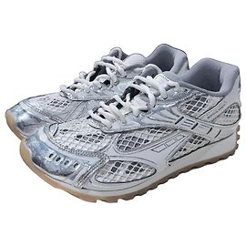 Bottega Veneta Orbit Silver White Sneaker Weiß