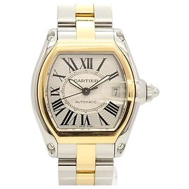 Orologio da polso da uomo Cartier Roadster LM Two-Tone, quadrante argento Altro