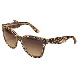 Gafas de sol Dolce & Gabbana de encaje Negro Blanco