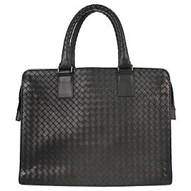 Bottega Veneta Top Zip Intrecciato Nappa Large Black