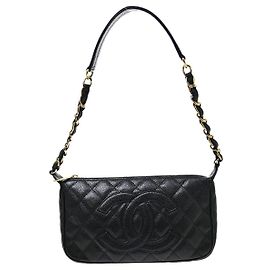 Chanel Timeless CC Chain Quilted Caviar Medium Nero
