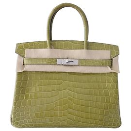 Hermès Birkin 30 crocodile Handtasche Grün
