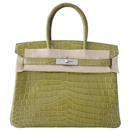 borsa Hermès Birkin 30 crocodile Verde