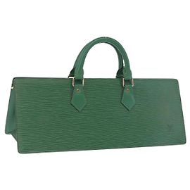 LOUIS VUITTON Bolsa Triangle Epi Verde M52094 LV Auth ep15656A Verde