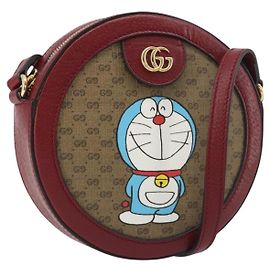Sac GUCCI Micro GG Supreme Collaboration Doraemon PVC Beige 625216 Auth ka5794M Beige Doré