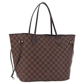 Borsa LOUIS VUITTON Damier Ebene Neverfull MM N51105 LV Auth 195924V Damier ebene