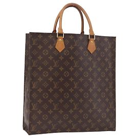 LOUIS VUITTON Monogram Sac Plat Hand Bag M51140 LV Auth 196332 Monograma