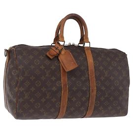 LOUIS VUITTON Monogram Keepall Bandouliere 45 Bolsa Boston M41418 LV Auth 195177 Monograma