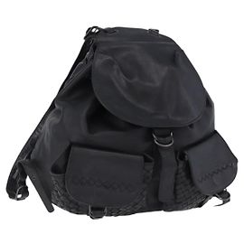 BOTTEGA VENETA INTRECCIATO Backpack Leather Black 155095 Auth bs36676A Black